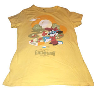 Disney Park Sz S Epcot Flower & Garden Festival 2015 Minnie Mouse Yellow Tee